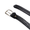 Handwoven Artisan Belt with Leather - Image 3